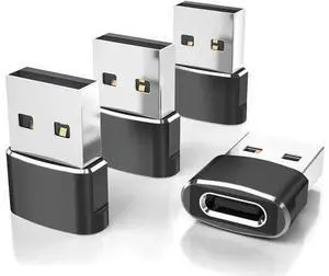 4 Pack USB A Male to USB C Female Adapter, USB-A to Type C Charging Converter Compatible with Apple Watch Ultra, iWatch 8/7, iPhone 14/13/12/11 Series, AirPods, iPad 9/10/Air 5/Mini 6, Samsung Galaxy 4 Pack USB A Male to USB C Female Adapter, USB-A to Type C Charging Converter Compatible with Apple Watch Ultra, iWatch 8/7, iPhone 14/13/12/11 Series, AirPods, iPad 9/10/Air 5/Mini 6, Samsung Galaxy