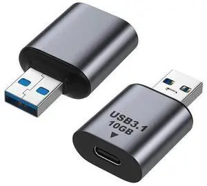 USB 3.1 Type-C Female to USB 3.0 A Male Adapter, 10Gbps High Speed Data & Charging Converter for Laptops, Tablets, Smartphones USB 3.1 Type-C Female to USB 3.0 A Male Adapter, 10Gbps High Speed Data & Charging Converter for Laptops, Tablets, Smartphones