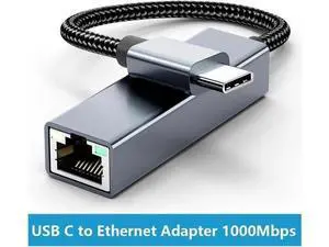 Driver-Free USB-C to Gigabit Ethernet Adapter, Thunderbolt 3 & Thunderbolt 4 Compatible RJ45 LAN Network Dongle, Fit MacBook Pro 2018/2019/2020, iPad Pro, Dell XPS, Microsoft Surface Driver-Free USB-C to Gigabit Ethernet Adapter, Thunderbolt 3 & Thunderbolt 4 Compatible RJ45 LAN Network Dongle, Fit MacBook Pro 2018/2019/2020, iPad Pro, Dell XPS, Microsoft Surface