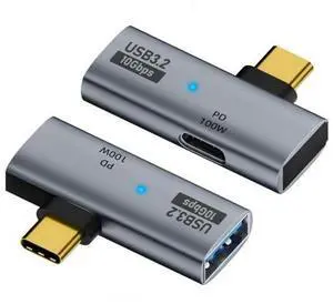 2 in 1 USB-C OTG Adapter, USB 3.2 10Gbps Data Transfer 100W PD Fast Charging Type-C Converter for Phones Laptops Tablets 2 in 1 USB-C OTG Adapter, USB 3.2 10Gbps Data Transfer 100W PD Fast Charging Type-C Converter for Phones Laptops Tablets