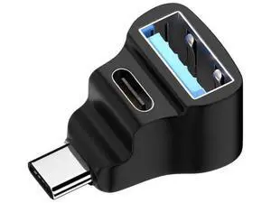 90° Angled USB3.0 Type-C Male Splitter Adapter, 10Gbps, Dual USB-A OTG + Type-C PD Pass-Through Port, Compatible with Steam Deck & Laptops 90° Angled USB3.0 Type-C Male Splitter Adapter, 10Gbps, Dual USB-A OTG + Type-C PD Pass-Through Port, Compatible with Steam Deck & Laptops