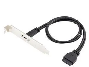 0.4M USB 3.0 19/20Pin Male Header to USB-C Female Extension Cable with 12cm PCI-E Slot Bracket, Chassis Rear Panel Expansion Adapter 0.4M USB 3.0 19/20Pin Male Header to USB-C Female Extension Cable with 12cm PCI-E Slot Bracket, Chassis Rear Panel Expansion Adapter