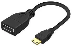 Mini HDMI Male to HDMI Female Adapter Cable, 4K@60Hz Support for Camera, Monitor, HDTV Mini HDMI Male to HDMI Female Adapter Cable, 4K@60Hz Support for Camera, Monitor, HDTV