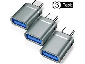 3 Pack USB C to USB 3.0 OTG Adapter, Type-C Male to USB-A Female Converter Compatible with 2021 iMac, 2021 iPad Pro, 2020 MacBook Pro, 2020 MacBook Air & All Thunderbolt 3 / USB-C Devices 3 Pack USB C to USB 3.0 OTG Adapter, Type-C Male to USB-A Female Converter Compatible with 2021 iMac, 2021 iPad Pro, 2020 MacBook Pro, 2020 MacBook Air & All Thunderbolt 3 / USB-C Devices