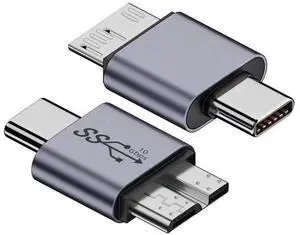 USB 3.1 Type-C Male to Micro USB 3.0 Male Adapter, 10Gbps High Speed Data & Power Transfer Connector for Laptop External SSD Hard Drives USB 3.1 Type-C Male to Micro USB 3.0 Male Adapter, 10Gbps High Speed Data & Power Transfer Connector for Laptop External SSD Hard Drives