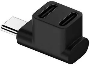Up Angled 10Gbps USB 3.0 Type C Splitter Adapter, Male to Dual Type C Female Power & Data Splitter Compatible with Steam Deck, Laptops, Smartphones Up Angled 10Gbps USB 3.0 Type C Splitter Adapter, Male to Dual Type C Female Power & Data Splitter Compatible with Steam Deck, Laptops, Smartphones