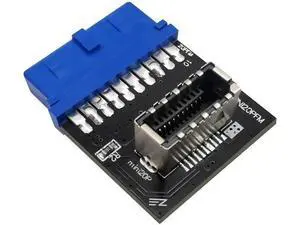 USB 3.0 19-Pin Header to USB 3.1/3.2 Type-C A-Key 20-Pin Adapter, Internal Front Panel Converter for PC Motherboard USB 3.0 19-Pin Header to USB 3.1/3.2 Type-C A-Key 20-Pin Adapter, Internal Front Panel Converter for PC Motherboard