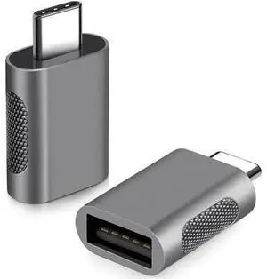 2 Pack USB-C Male to USB 3.0 Female Adapter, Space Grey Converter for MacBook, iMac, iPad & Thunderbolt Devices 2 Pack USB-C Male to USB 3.0 Female Adapter, Space Grey Converter for MacBook, iMac, iPad & Thunderbolt Devices