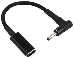 Right Angle 3.0×1.0mm DC to USB-C PD 100W Nylon Braided Power Cable|18.5V~20V Trigger Converter Cord Right Angle 3.0×1.0mm DC to USB-C PD 100W Nylon Braided Power Cable|18.5V~20V Trigger Converter Cord