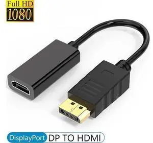 Uni-Directional DisplayPort to HDMI Adapter, Gold-Plated Male to Female DP to HDMI 1080P Converter for Laptop PC Uni-Directional DisplayPort to HDMI Adapter, Gold-Plated Male to Female DP to HDMI 1080P Converter for Laptop PC