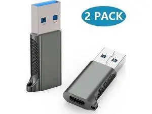 2 Pack USB C Female to USB A Male Adapter, USB 3.1 Gen 2 10Gbps Converter for Charging, Audio & Data Transfer 2 Pack USB C Female to USB A Male Adapter, USB 3.1 Gen 2 10Gbps Converter for Charging, Audio & Data Transfer