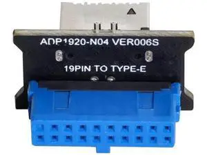 Motherboard 19/20Pin to USB 3.1 Type-E Front Panel Vertical Adapter, USB 3.0 Header to Type-C Socket Converter Motherboard 19/20Pin to USB 3.1 Type-E Front Panel Vertical Adapter, USB 3.0 Header to Type-C Socket Converter