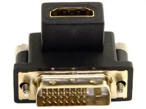 90 Degree Down Angled DVI Male to HDMI Female Bidirectional Adapter, Gold-Plated HDMI to DVI Converter for TV, Monitor & Computer 90 Degree Down Angled DVI Male to HDMI Female Bidirectional Adapter, Gold-Plated HDMI to DVI Converter for TV, Monitor & Computer