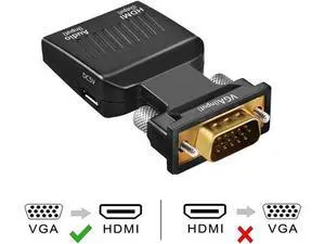 1080P VGA Male to HDMI Female Adapter, VGA to HDMI Video Audio Converter with USB Power Cable & 3.5mm Audio Cord for PC Laptop to HDMI Monitor Projector TV 1080P VGA Male to HDMI Female Adapter, VGA to HDMI Video Audio Converter with USB Power Cable & 3.5mm Audio Cord for PC Laptop to HDMI Monitor Projector TV