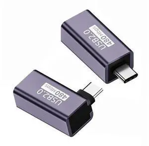 2PCS USB 2.0 Type B Female to USB-C Male Adapter, Straight & Angled Converter for Printer, Phone and Storage Disk 2PCS USB 2.0 Type B Female to USB-C Male Adapter, Straight & Angled Converter for Printer, Phone and Storage Disk