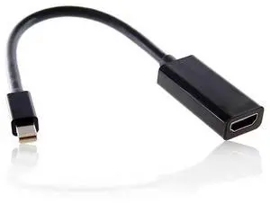 Black Mini DP to HDMI Female Audio Video Adapter, Mini DisplayPort Converter Compatible with 2011-2015 MacBook Models Black Mini DP to HDMI Female Audio Video Adapter, Mini DisplayPort Converter Compatible with 2011-2015 MacBook Models
