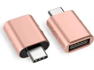 2 Pack Rose Gold USB-C to USB 3.0 Adapter, Thunderbolt 3 Compatible Converter for MacBook Pro/Air, Dell XPS & Type-C Devices 2 Pack Rose Gold USB-C to USB 3.0 Adapter, Thunderbolt 3 Compatible Converter for MacBook Pro/Air, Dell XPS & Type-C Devices