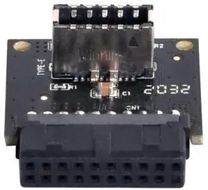 Motherboard USB 3.0 19/20Pin to USB 3.1 Type-E Front Panel Socket Extension Adapter, 5Gbps Gen1 USB-C Header Converter for PC Case Motherboard USB 3.0 19/20Pin to USB 3.1 Type-E Front Panel Socket Extension Adapter, 5Gbps Gen1 USB-C Header Converter for PC Case