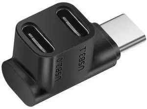 2-in-1 Dual USB C Splitter Adapter, 100W PD Fast Charge, USB3.1 Gen2 10Gbps Data, 4K@60Hz Video Output, Plug & Play Type-C Multiport Dongle for All Full-Function USB-C Devices 2-in-1 Dual USB C Splitter Adapter, 100W PD Fast Charge, USB3.1 Gen2 10Gbps Data, 4K@60Hz Video Output, Plug & Play Type-C Multiport Dongle for All Full-Function USB-C Devices