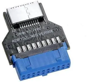 USB3.0 19Pin Header to Type-E A-Key Front Panel Adapter, Convert Mainboard Header to Chassis Type-C Port USB3.0 19Pin Header to Type-E A-Key Front Panel Adapter, Convert Mainboard Header to Chassis Type-C Port