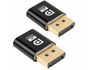 2PCS DisplayPort Dummy Plug EDID Display Emulator, Headless Ghost Monitor Adapter, Supports 2K 2560x1600@60Hz & 4K 4096x2160@17Hz for GPU Remote Mining Virtual Machine Server 2PCS DisplayPort Dummy Plug EDID Display Emulator, Headless Ghost Monitor Adapter, Supports 2K 2560x1600@60Hz & 4K 4096x2160@17Hz for GPU Remote Mining Virtual Machine Server