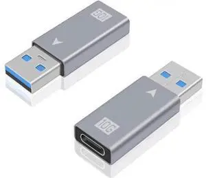USB C Female to USB A Male Adapter, 10Gbps USB 3.1 Gen 2 SuperSpeed Connector, Type-C to USB A Charging & Data Sync Adapter for Laptop, Power Bank, Type-C Earphone USB C Female to USB A Male Adapter, 10Gbps USB 3.1 Gen 2 SuperSpeed Connector, Type-C to USB A Charging & Data Sync Adapter for Laptop, Power Bank, Type-C Earphone