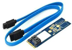 M.2 NGFF SATA B+M Key to SATA 3.0 Adapter Riser Card, 2280 Size M2 to SATA Converter Board with SATA 3.0 Cable for Desktop PC M.2 NGFF SATA B+M Key to SATA 3.0 Adapter Riser Card, 2280 Size M2 to SATA Converter Board with SATA 3.0 Cable for Desktop PC