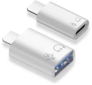 2 Pack USB-C to USB 3.0 OTG Adapter, Plug-and-Play Converter for iPhone 15/16 Series & iPad, Supports Flash Drive, Card Reader, Keyboard, Mouse, Lavalier Mic & Digital Headphones 2 Pack USB-C to USB 3.0 OTG Adapter, Plug-and-Play Converter for iPhone 15/16 Series & iPad, Supports Flash Drive, Card Reader, Keyboard, Mouse, Lavalier Mic & Digital Headphones