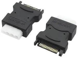 2PCS 4Pin Molex IDE to SATA 15Pin Power Adapter Cable, Male Big 4Pin to SATA Female Power Converter for HDD SSD 2PCS 4Pin Molex IDE to SATA 15Pin Power Adapter Cable, Male Big 4Pin to SATA Female Power Converter for HDD SSD
