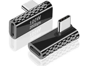 20Gbps USB C Right Angle Adapter 90 Degree USB-C Male to Female Converter, PD 100W Fast Charging Type C Elbow Connector Compatible with MacBook Pro, iPad Pro, Tablets & Phones, 1 Pack 20Gbps USB C Right Angle Adapter 90 Degree USB-C Male to Female Converter, PD 100W Fast Charging Type C Elbow Connector Compatible with MacBook Pro, iPad Pro, Tablets & Phones, 1 Pack