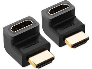 2-Pack 270° HDMI Right Angle Adapter Male to Female, Gold-Plated 4K Extender for TV Stick, Xbox, PS4, Switch 2-Pack 270° HDMI Right Angle Adapter Male to Female, Gold-Plated 4K Extender for TV Stick, Xbox, PS4, Switch