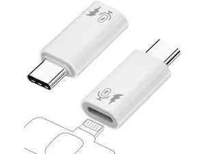 2 Pack USB C Male to Lightning Female Lavalier Microphone Adapter, Type C Converter for iPhone Wireless Lapel Mic, Compatible with iPhone 16/15 Series, iPad Air/Pro, Not Support Headphones & Data Tran 2 Pack USB C Male to Lightning Female Lavalier Microphone Adapter, Type C Converter for iPhone Wireless Lapel Mic, Compatible with iPhone 16/15 Series, iPad Air/Pro, Not Support Headphones & Data Tran