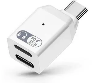 2-in-1 USB C Splitter Adapter, Dual USB Type C Dongle with PD 45W Fast Charging, Compatible with iPhone 16/15 Series, iPad Air/Pro & All USB-C Wired Headphones 2-in-1 USB C Splitter Adapter, Dual USB Type C Dongle with PD 45W Fast Charging, Compatible with iPhone 16/15 Series, iPad Air/Pro & All USB-C Wired Headphones