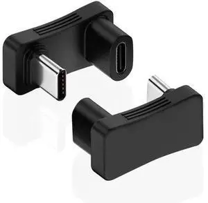 2 Pack 180 Degree U-Shaped USB C Male to Female Adapter, 10Gbps 100W PD Type-C Elbow Connector Compatible with Steam Deck, Switch, Laptop, Tablet, All USB-C Phones 2 Pack 180 Degree U-Shaped USB C Male to Female Adapter, 10Gbps 100W PD Type-C Elbow Connector Compatible with Steam Deck, Switch, Laptop, Tablet, All USB-C Phones