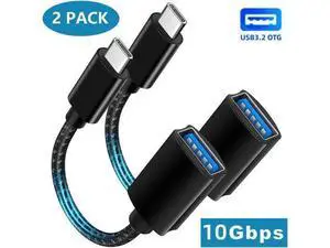 2 Pack 10Gbps USB C to USB 3.0 Adapter, USB Type C Male to USB 3.1/3.2 Female OTG Converter Compatible with Thunderbolt 3/4 for MacBook, Tablet & Smartphone 2 Pack 10Gbps USB C to USB 3.0 Adapter, USB Type C Male to USB 3.1/3.2 Female OTG Converter Compatible with Thunderbolt 3/4 for MacBook, Tablet & Smartphone