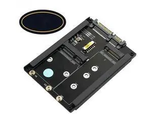 Metal Enclosure mSATA & B+M Key M.2 NGFF to 2.5" SATA 3.0 Adapter Card, 6Gbps M.2/mSATA SSD to SATA Riser Board Metal Enclosure mSATA & B+M Key M.2 NGFF to 2.5" SATA 3.0 Adapter Card, 6Gbps M.2/mSATA SSD to SATA Riser Board