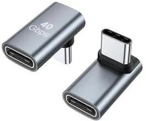 Grey 2 Pack 90 Degree Right Angle USB-C Male to Female Extension Adapter, 100W PD Fast Charging Type-C Elbow Extender for Steam Deck, ROG Ally, Switch, Laptops, Tablets & Smartphones Grey 2 Pack 90 Degree Right Angle USB-C Male to Female Extension Adapter, 100W PD Fast Charging Type-C Elbow Extender for Steam Deck, ROG Ally, Switch, Laptops, Tablets & Smartphones