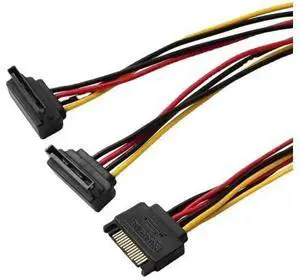 15Pin SATA Power Splitter Cable, 1 to 2 Right Angle SATA Extension Cord, PC Hard Drive SATA Power Adapter Wire 15Pin SATA Power Splitter Cable, 1 to 2 Right Angle SATA Extension Cord, PC Hard Drive SATA Power Adapter Wire