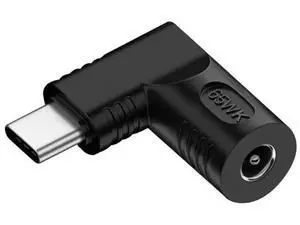 90 Degree Right Angle DC 4.0x1.7mm 20V Input to USB-C Output Power Adapter, 65W PD Fast Charging Converter Plug for Laptops, Phones and All USB-C Devices 90 Degree Right Angle DC 4.0x1.7mm 20V Input to USB-C Output Power Adapter, 65W PD Fast Charging Converter Plug for Laptops, Phones and All USB-C Devices