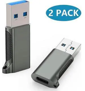 2 Pack USB C Female to USB A Male Adapter USB 3.1 Gen 2, 10Gbps SuperSpeed Type C Converter Support Charging Audio Data Sync for Laptops Phones Power Banks 2 Pack USB C Female to USB A Male Adapter USB 3.1 Gen 2, 10Gbps SuperSpeed Type C Converter Support Charging Audio Data Sync for Laptops Phones Power Banks