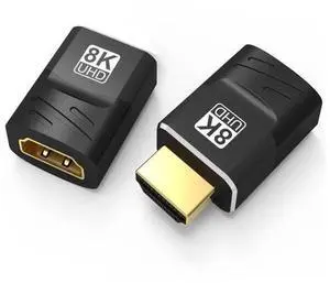 2-Pack HDMI 2.1 Female to Female Coupler, 48Gbps 8K HDMI Extension Connector, Support 8K@60Hz, 4K@120Hz & HDR, Black HDMI Extender Adapter for HDTV, Monitor, Laptop, Xbox, PS4/PS5 2-Pack HDMI 2.1 Female to Female Coupler, 48Gbps 8K HDMI Extension Connector, Support 8K@60Hz, 4K@120Hz & HDR, Black HDMI Extender Adapter for HDTV, Monitor, Laptop, Xbox, PS4/PS5