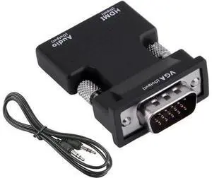 Active 1080P HDMI Female to VGA Male Converter Adapter with 3.5mm Stereo Audio Jack, Portable HDMI to VGA Dongle Compatible with Laptop, PC, PS3, Xbox, STB, Blu-ray Player, DVD & TV Stick Active 1080P HDMI Female to VGA Male Converter Adapter with 3.5mm Stereo Audio Jack, Portable HDMI to VGA Dongle Compatible with Laptop, PC, PS3, Xbox, STB, Blu-ray Player, DVD & TV Stick