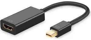 Gold-Plated Mini DP (Thunderbolt 2) Male to HDMI Female Adapter Support 4K For MacBook iMac Surface Dock Black Gold-Plated Mini DP (Thunderbolt 2) Male to HDMI Female Adapter Support 4K For MacBook iMac Surface Dock Black