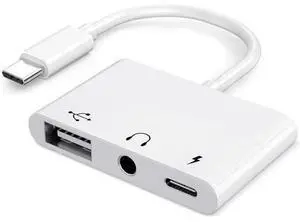 3-in-1 USB-C Adapter with 3.5mm AUX Jack, OTG & 60W PD Charging Port, Compatible with iPhone 15/16, iPad Pro, MacBook 3-in-1 USB-C Adapter with 3.5mm AUX Jack, OTG & 60W PD Charging Port, Compatible with iPhone 15/16, iPad Pro, MacBook