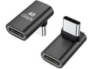 Black 2 Pack 90 Degree Right Angle USB-C Male to Female Extension Adapter, 100W PD Fast Charging Type-C Elbow Extender for Steam Deck, ROG Ally, Switch, Laptops, Tablets & Smartphones Black 2 Pack 90 Degree Right Angle USB-C Male to Female Extension Adapter, 100W PD Fast Charging Type-C Elbow Extender for Steam Deck, ROG Ally, Switch, Laptops, Tablets & Smartphones