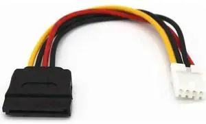 18AWG 4Pin FDD Floppy Female to 15Pin SATA Female Power Adapter Cable, FDD to SATA Power Converter Cord for ITX Small Form Factor PC 18AWG 4Pin FDD Floppy Female to 15Pin SATA Female Power Adapter Cable, FDD to SATA Power Converter Cord for ITX Small Form Factor PC