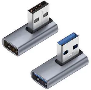 90 Degree Right Angle USB 3.1 Adapter, USB A Male to Female Left & Right Elbow Connector, High Speed USB A Extender for PC, Laptop, USB Charger, Flash Drives & All USB-A Devices 90 Degree Right Angle USB 3.1 Adapter, USB A Male to Female Left & Right Elbow Connector, High Speed USB A Extender for PC, Laptop, USB Charger, Flash Drives & All USB-A Devices