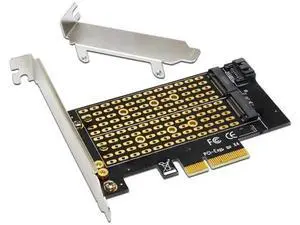 PCIe to M.2 SSD Expansion Add-On Card, Dual M/B Key NVMe & SATA M.2 PCI-E Adapter Card PCIe to M.2 SSD Expansion Add-On Card, Dual M/B Key NVMe & SATA M.2 PCI-E Adapter Card