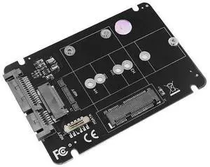 2-in-1 M.2 NGFF Key B SATA & mSATA SSD to SATA 3.0 Adapter Card, 6Gbps 2.5 Inch SATA Riser Converter Board 2-in-1 M.2 NGFF Key B SATA & mSATA SSD to SATA 3.0 Adapter Card, 6Gbps 2.5 Inch SATA Riser Converter Board