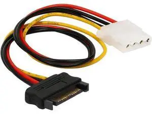 12 Inch SATA Male to 4 Pin Molex LP4 Female Power Adapter Cable, IDE Power Converter for HDD and DVD Drives 12 Inch SATA Male to 4 Pin Molex LP4 Female Power Adapter Cable, IDE Power Converter for HDD and DVD Drives
